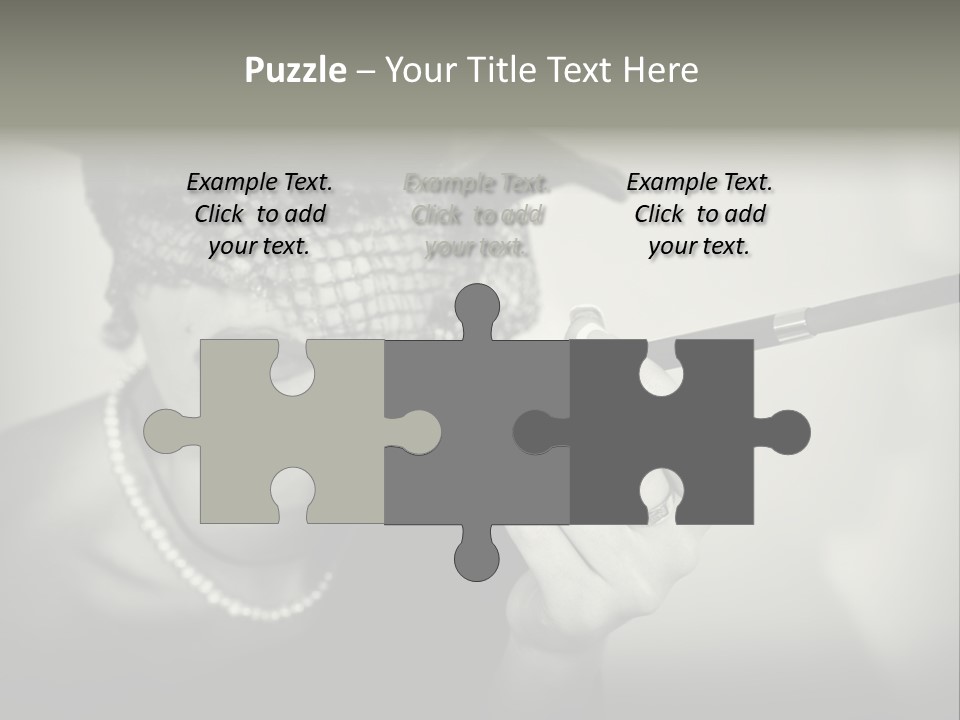 Woman With Cigarette PowerPoint Template