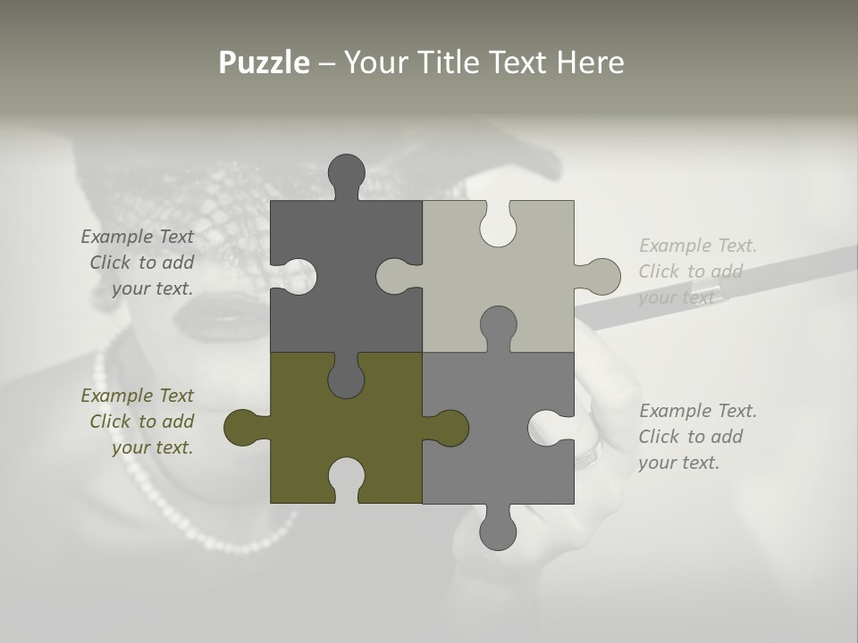 Woman With Cigarette PowerPoint Template