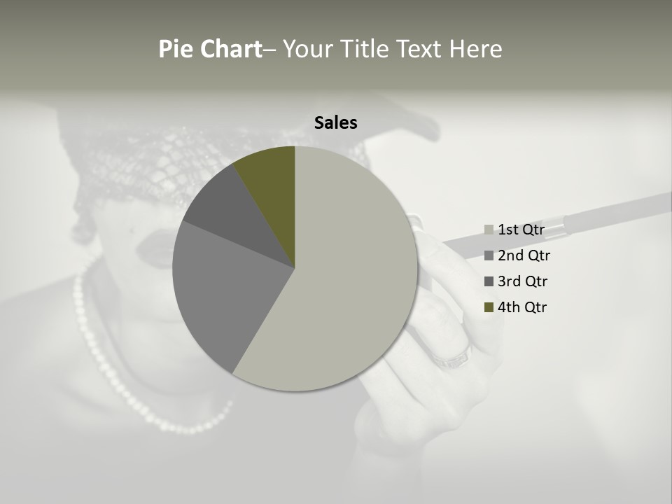 Woman With Cigarette PowerPoint Template