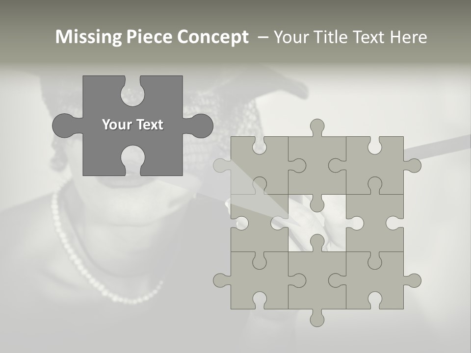 Woman With Cigarette PowerPoint Template