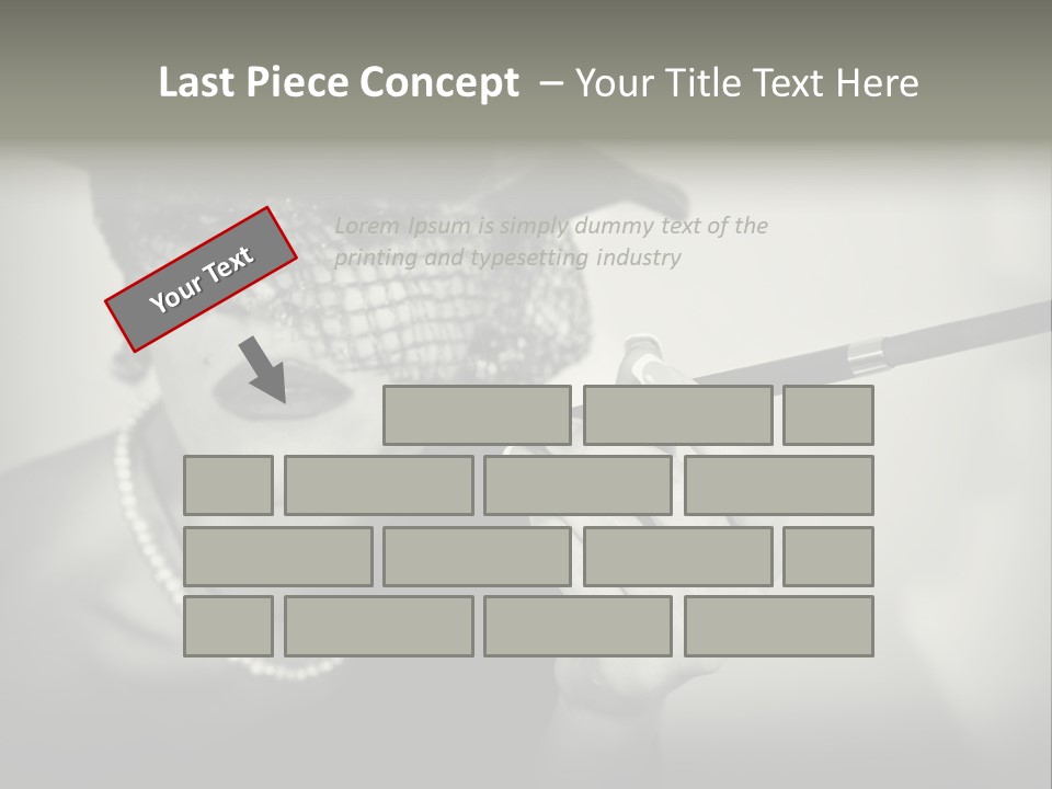 Woman With Cigarette PowerPoint Template