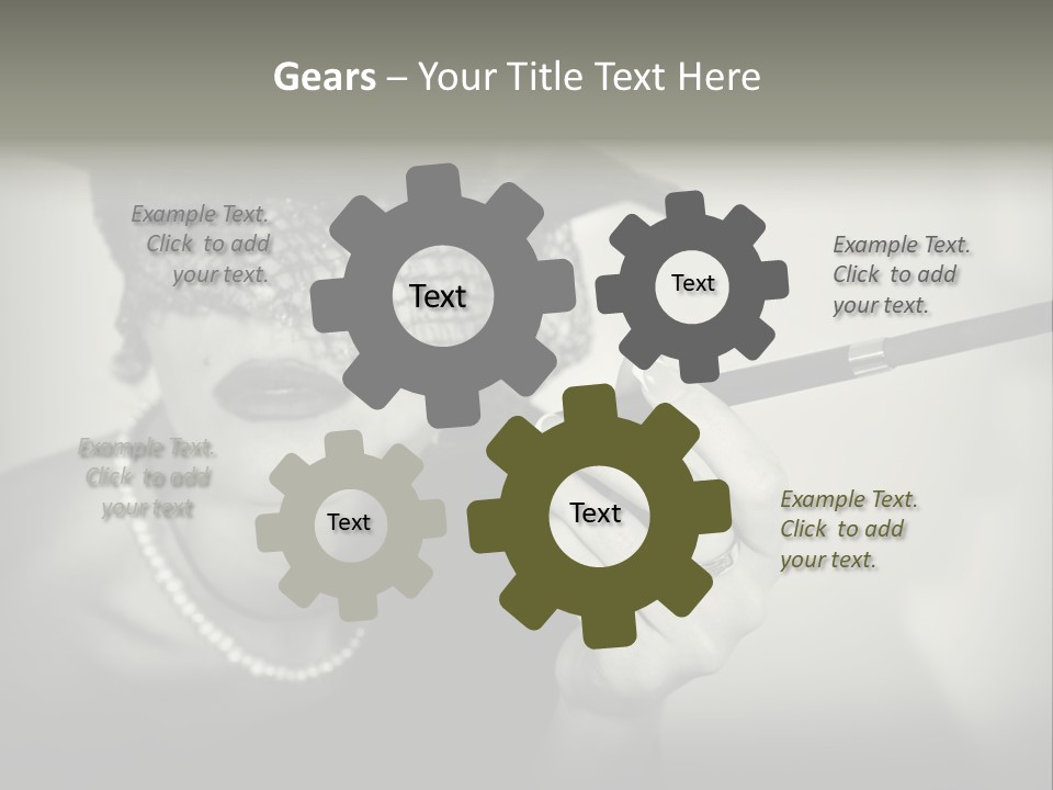 Woman With Cigarette PowerPoint Template