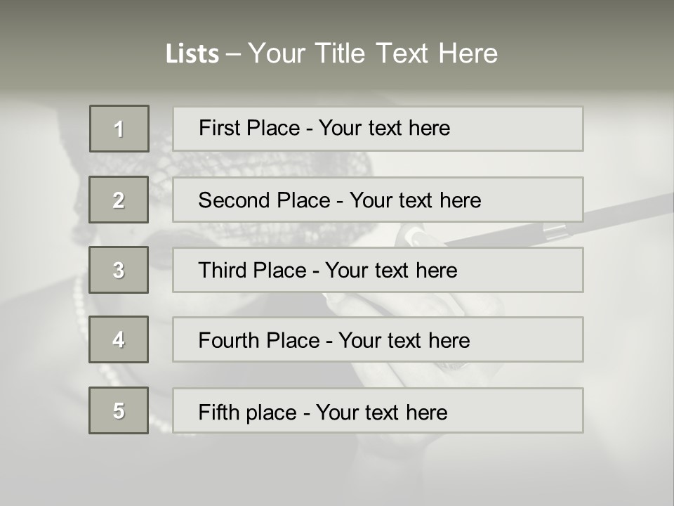 Woman With Cigarette PowerPoint Template