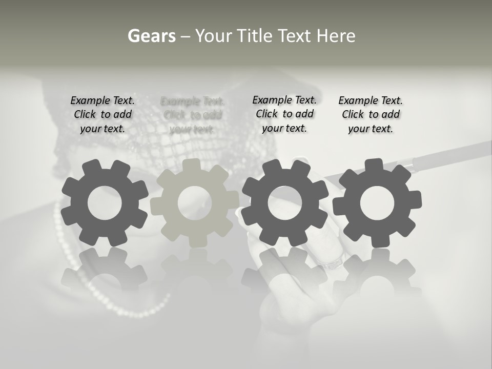 Woman With Cigarette PowerPoint Template