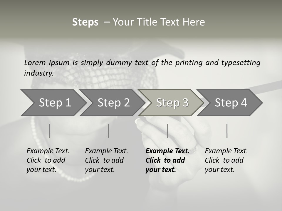 Woman With Cigarette PowerPoint Template