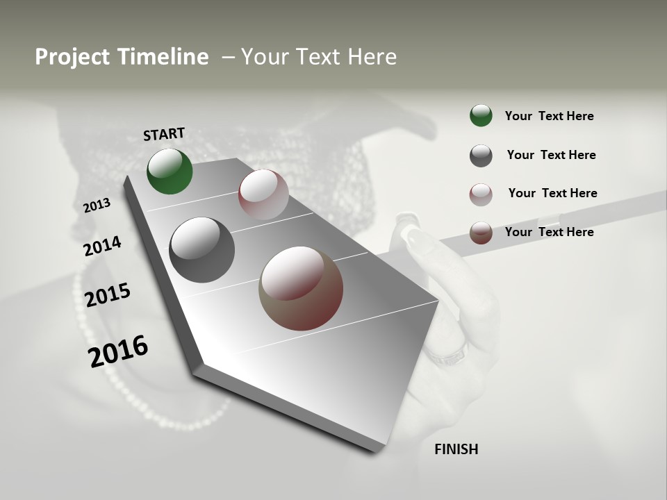 Woman With Cigarette PowerPoint Template