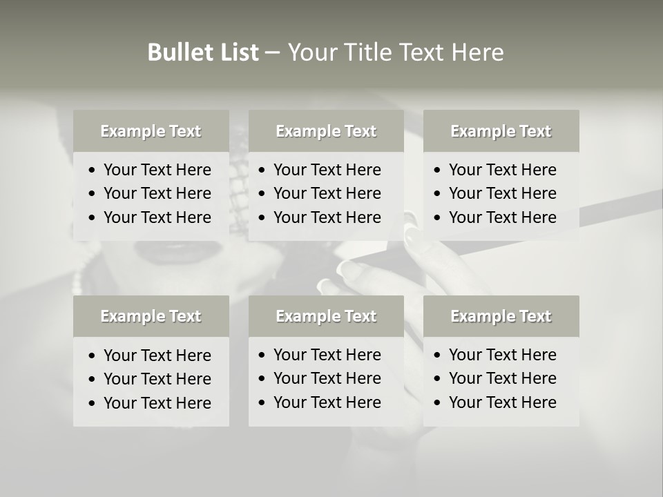 Woman With Cigarette PowerPoint Template