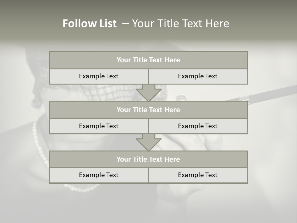 Woman With Cigarette PowerPoint Template