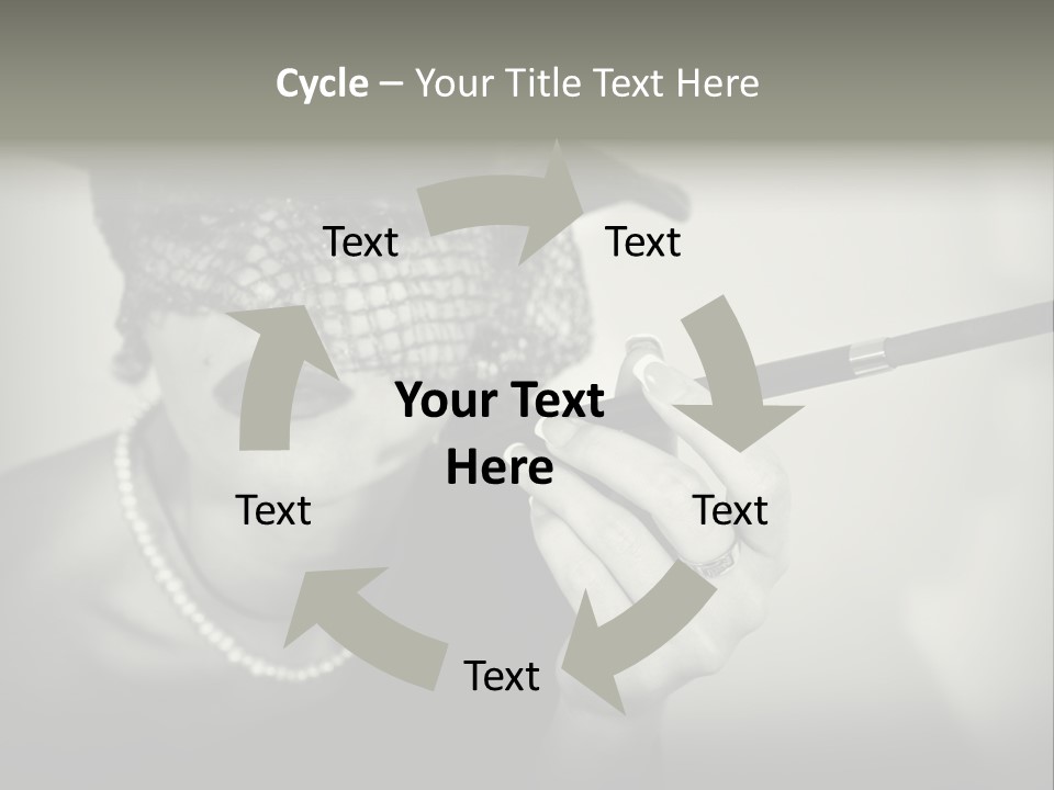 Woman With Cigarette PowerPoint Template