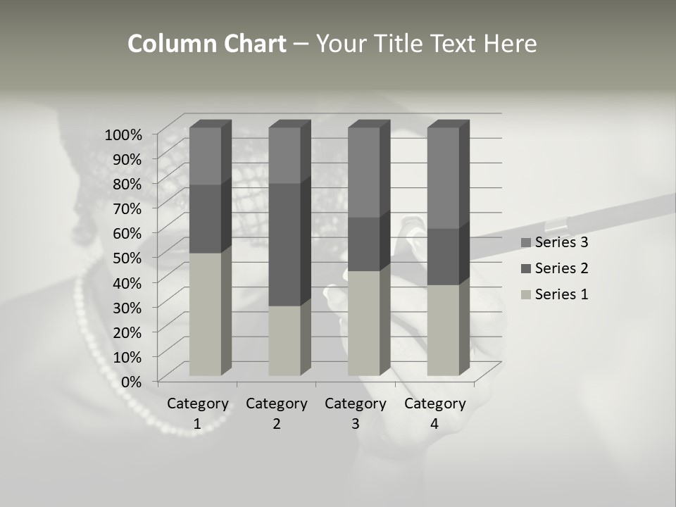 Woman With Cigarette PowerPoint Template