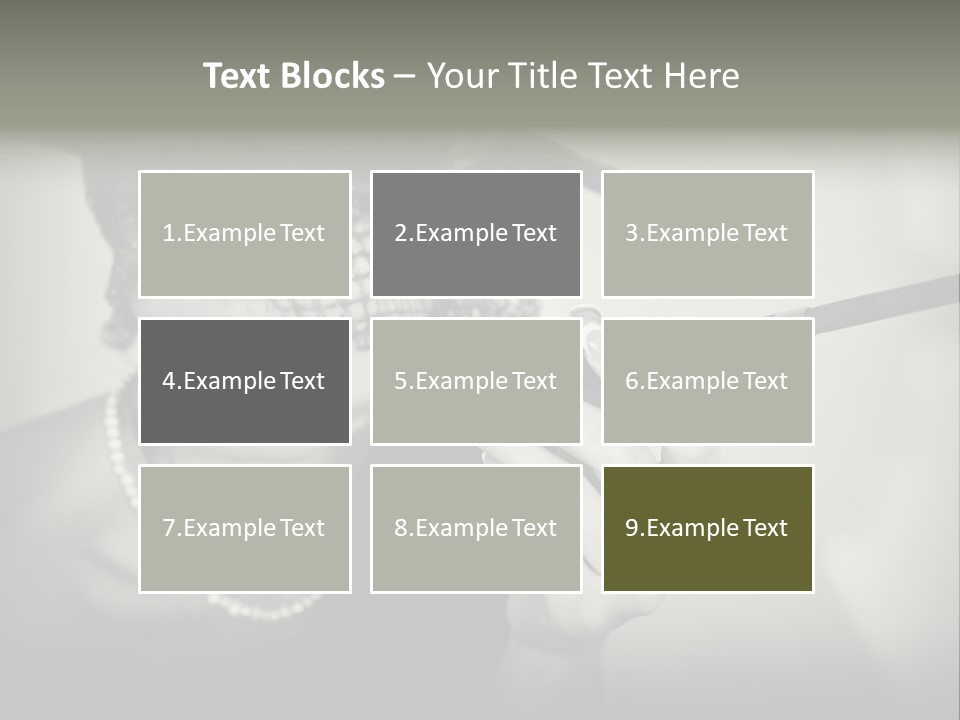 Woman With Cigarette PowerPoint Template