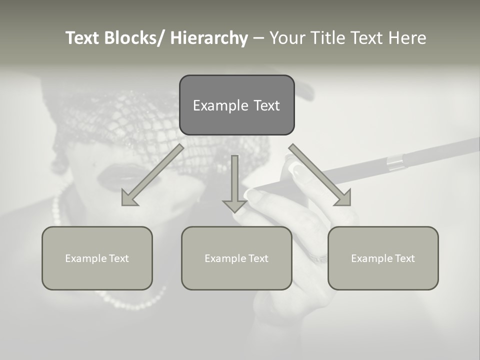 Woman With Cigarette PowerPoint Template