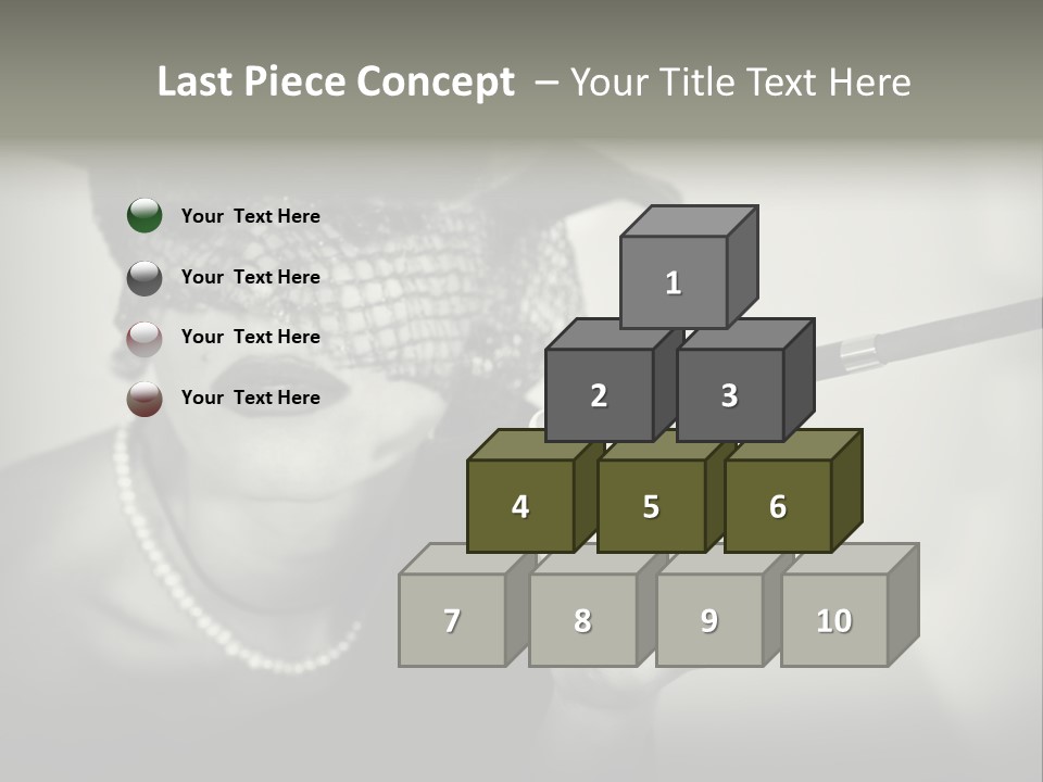 Woman With Cigarette PowerPoint Template