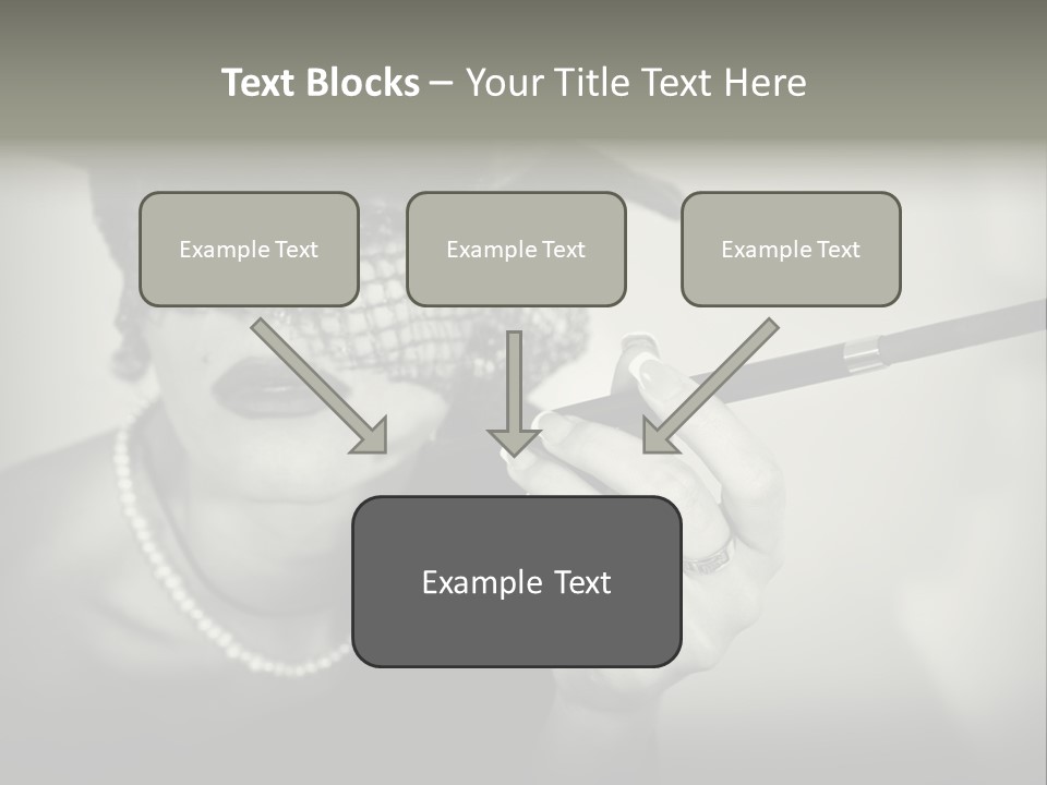 Woman With Cigarette PowerPoint Template