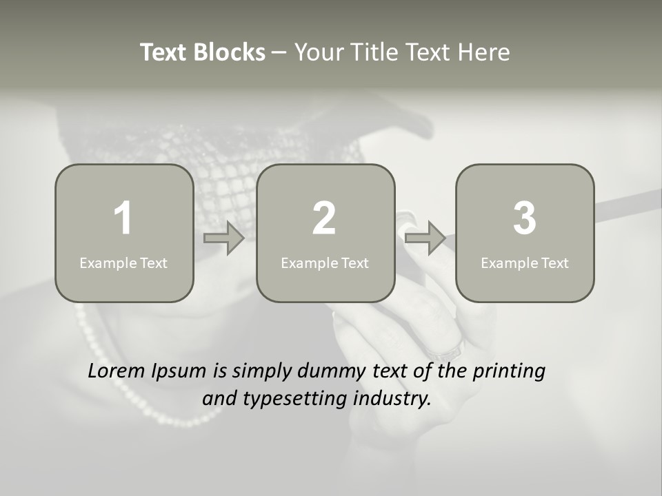 Woman With Cigarette PowerPoint Template