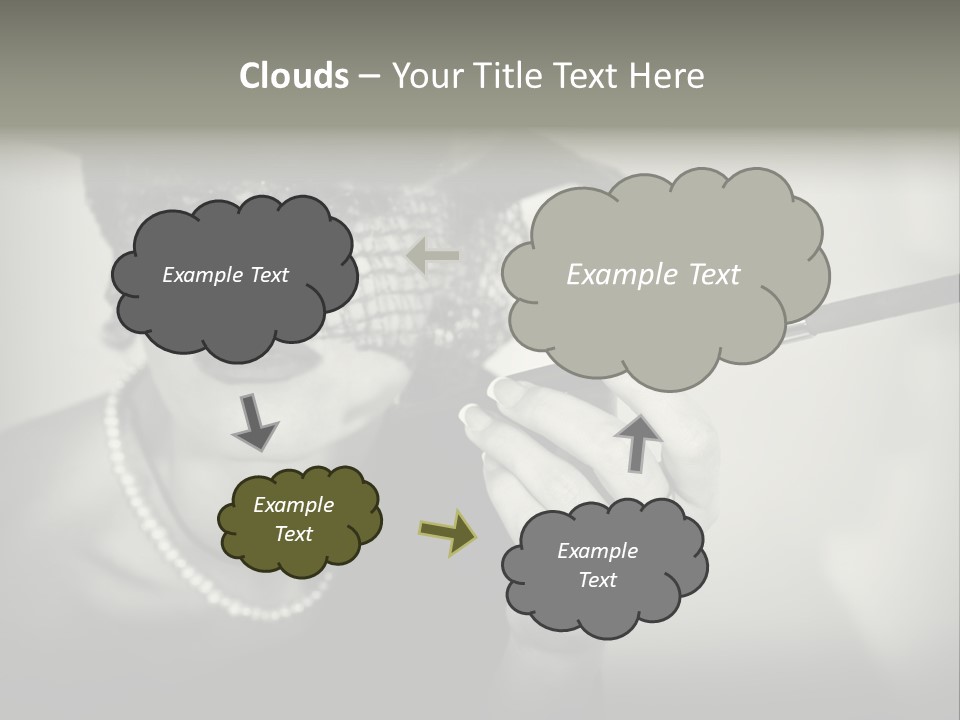 Woman With Cigarette PowerPoint Template