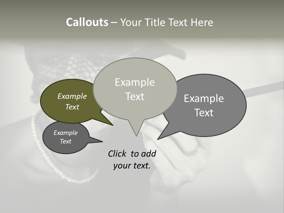 Woman With Cigarette PowerPoint Template