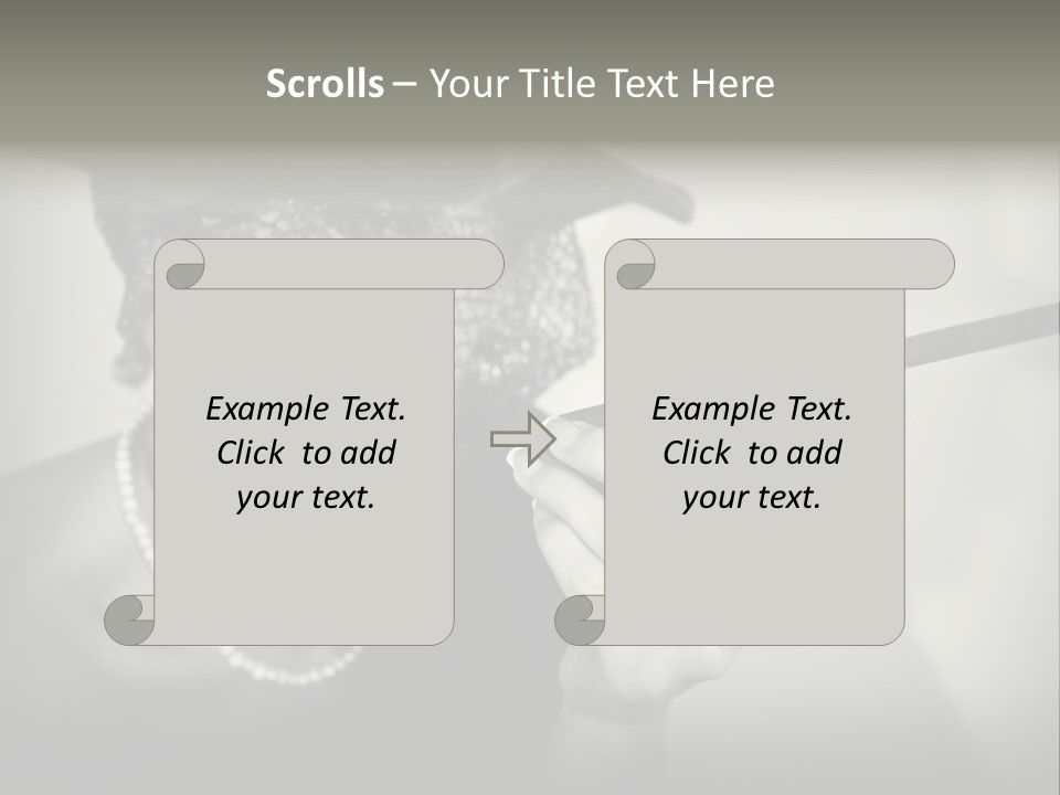 Woman With Cigarette PowerPoint Template