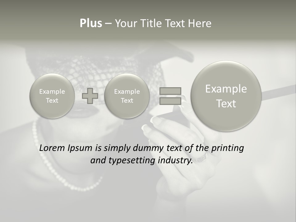 Woman With Cigarette PowerPoint Template