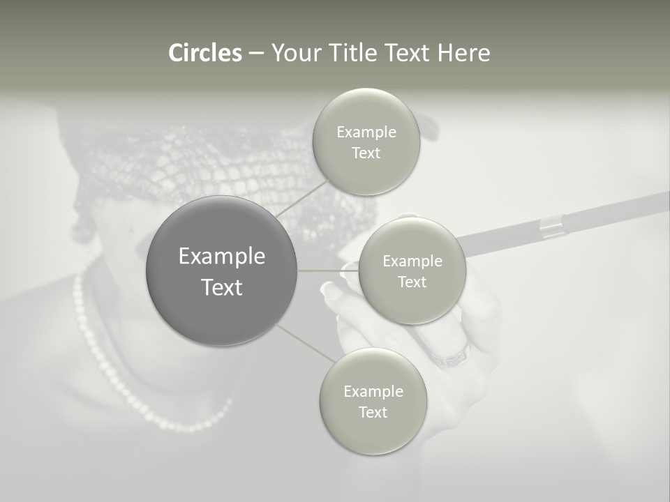 Woman With Cigarette PowerPoint Template