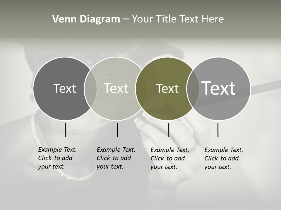 Woman With Cigarette PowerPoint Template