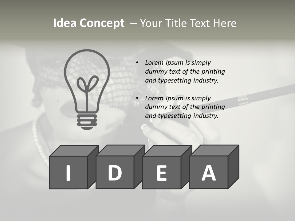 Woman With Cigarette PowerPoint Template