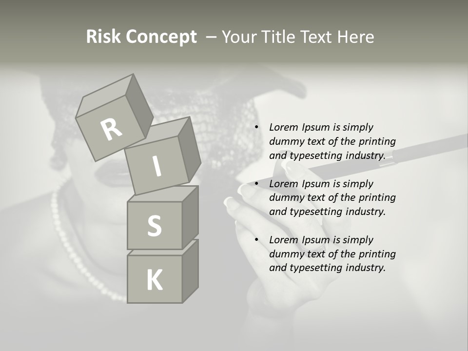 Woman With Cigarette PowerPoint Template