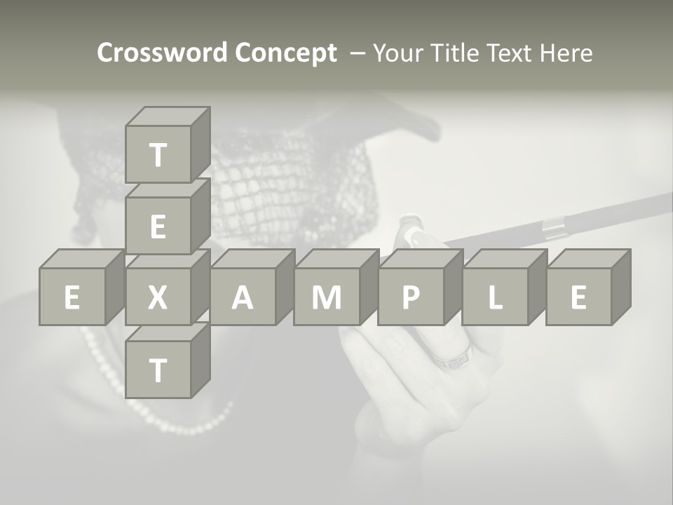 Woman With Cigarette PowerPoint Template