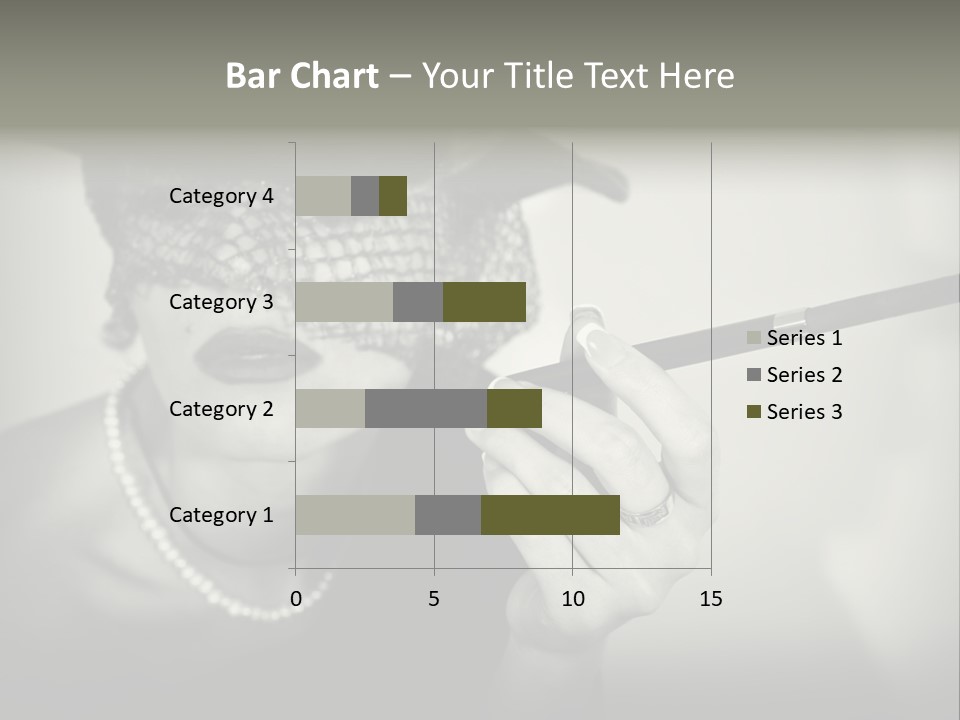Woman With Cigarette PowerPoint Template