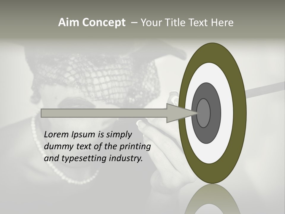 Woman With Cigarette PowerPoint Template