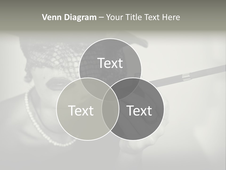 Woman With Cigarette PowerPoint Template