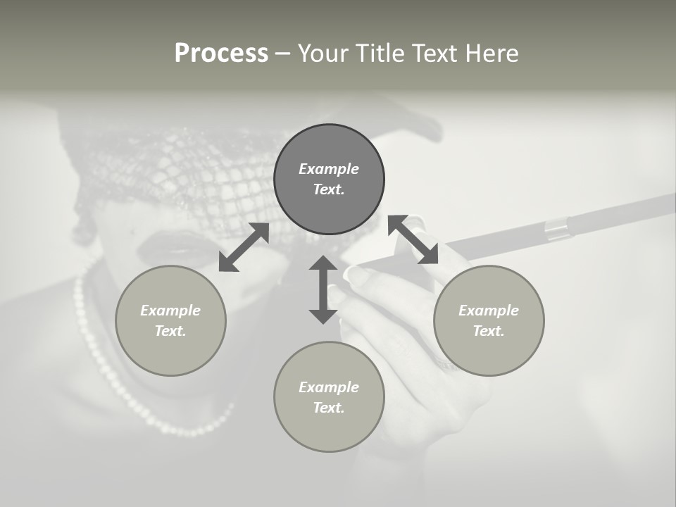 Woman With Cigarette PowerPoint Template