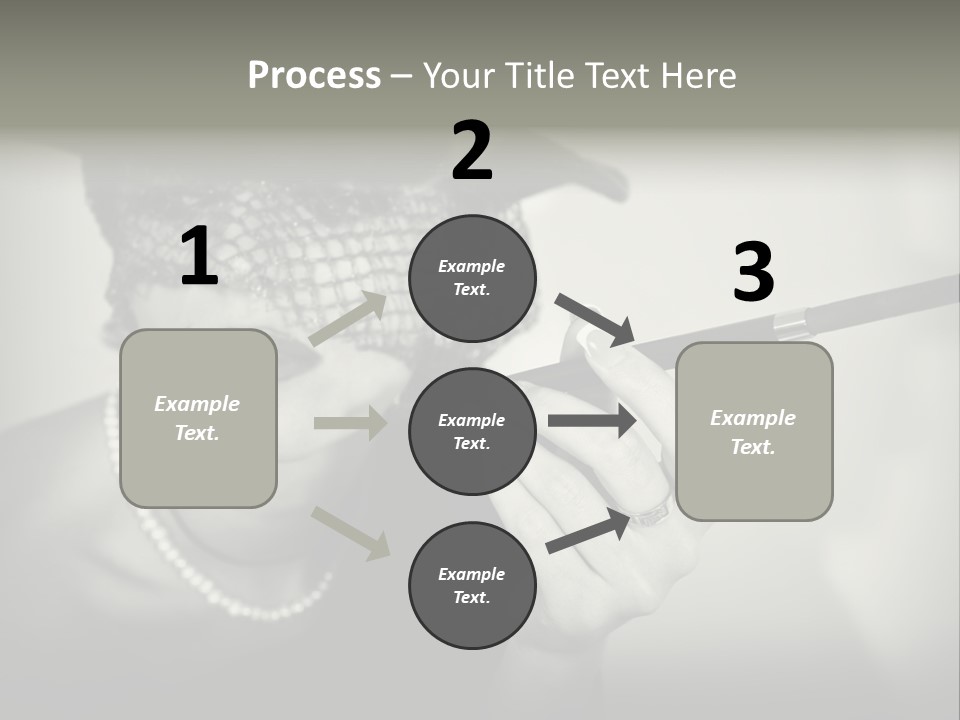 Woman With Cigarette PowerPoint Template