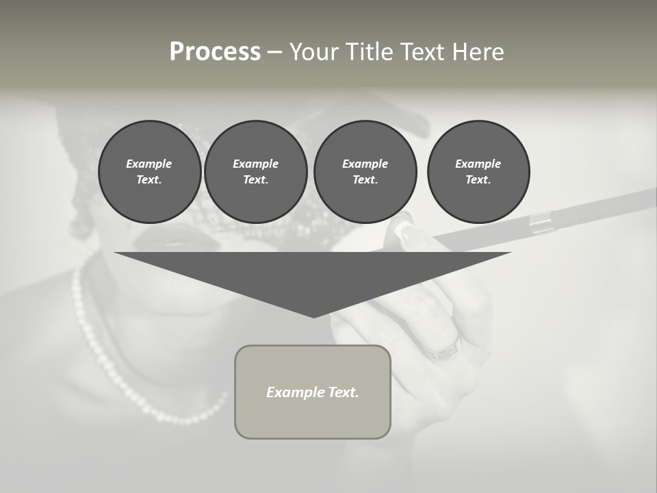 Woman With Cigarette PowerPoint Template