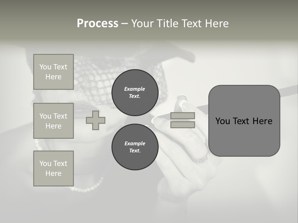 Woman With Cigarette PowerPoint Template