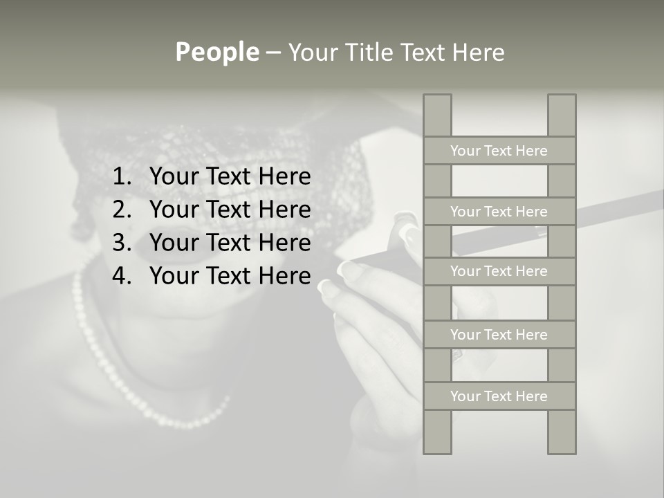 Woman With Cigarette PowerPoint Template