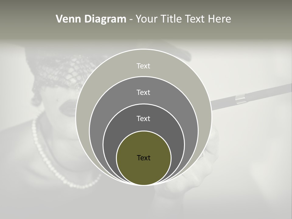 Woman With Cigarette PowerPoint Template