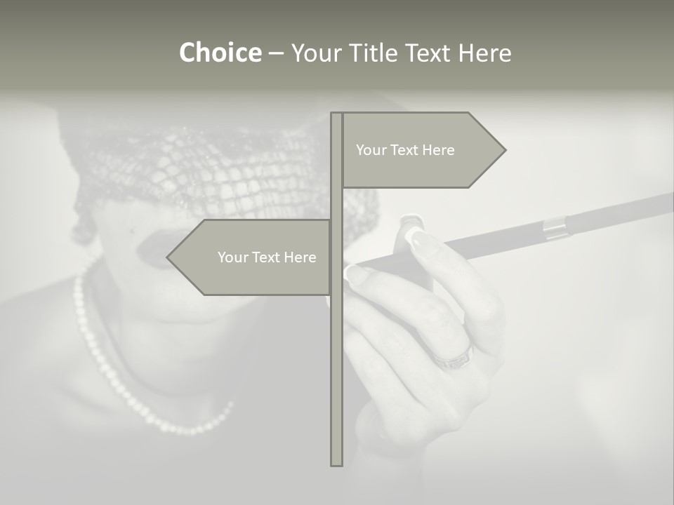 Woman With Cigarette PowerPoint Template