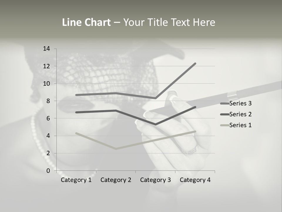 Woman With Cigarette PowerPoint Template