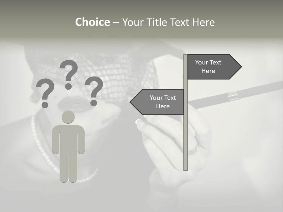 Woman With Cigarette PowerPoint Template