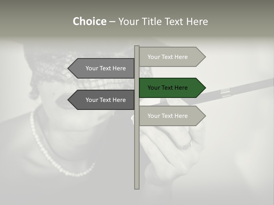 Woman With Cigarette PowerPoint Template