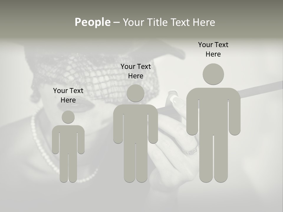 Woman With Cigarette PowerPoint Template