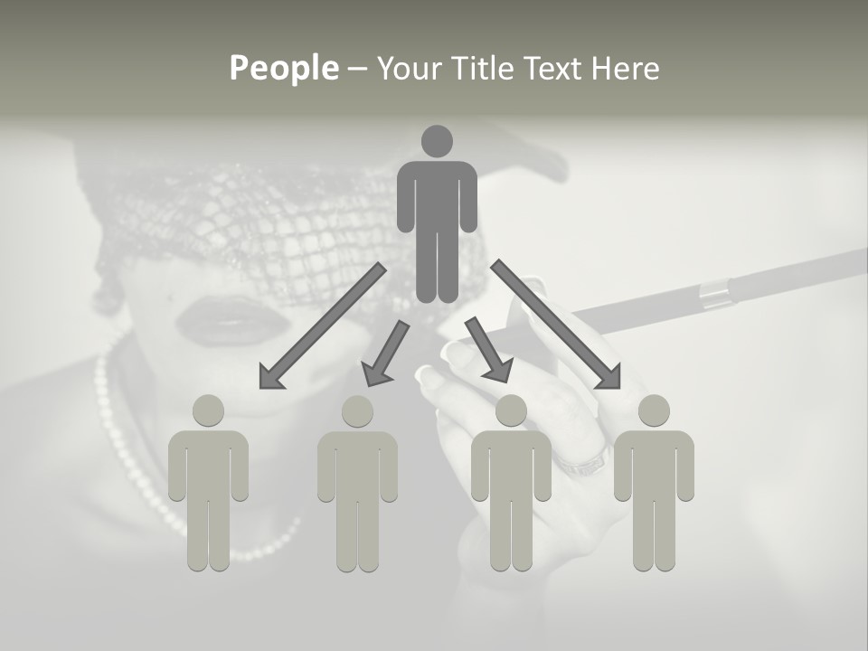 Woman With Cigarette PowerPoint Template