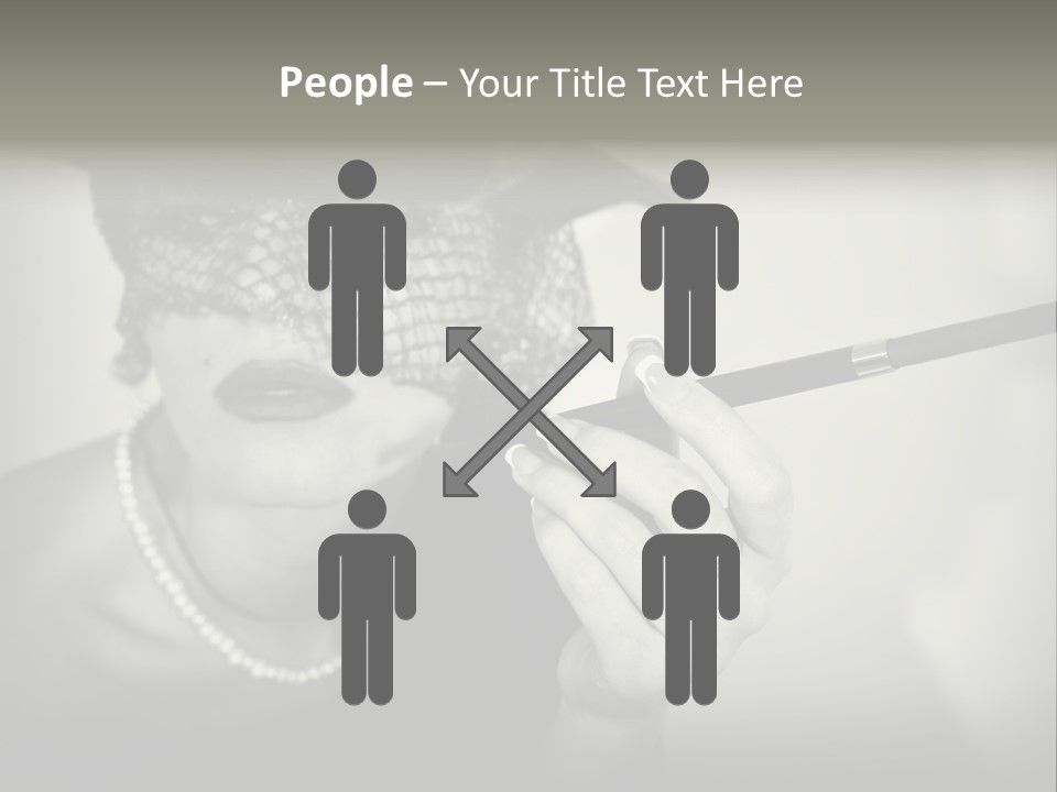 Woman With Cigarette PowerPoint Template