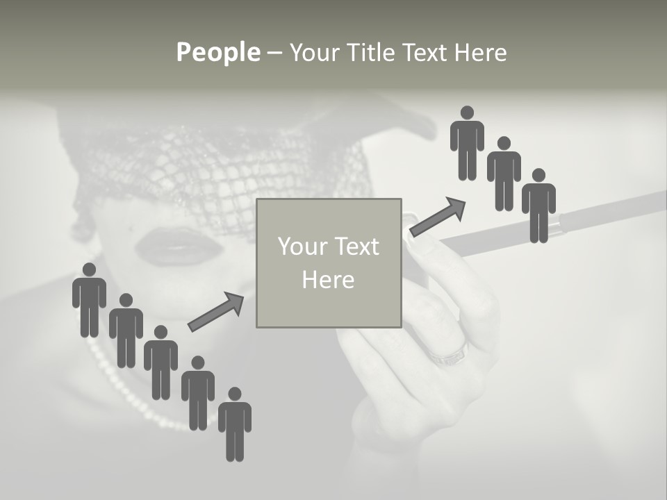 Woman With Cigarette PowerPoint Template