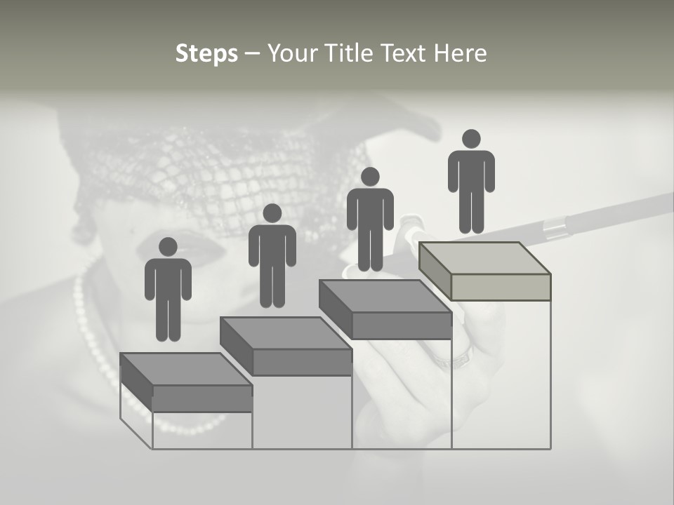 Woman With Cigarette PowerPoint Template