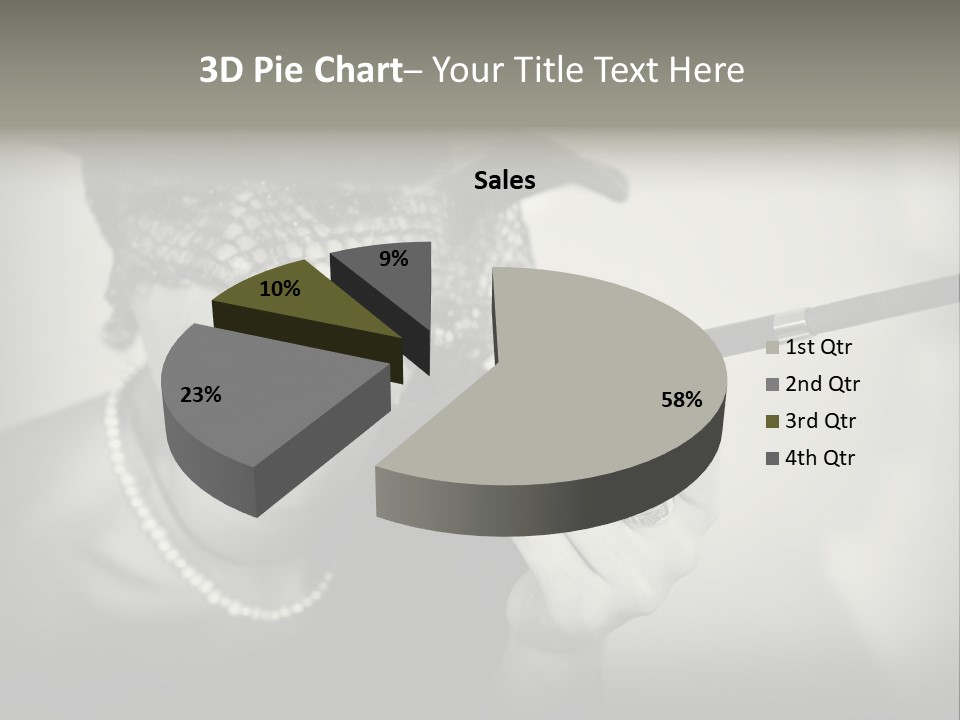 Woman With Cigarette PowerPoint Template