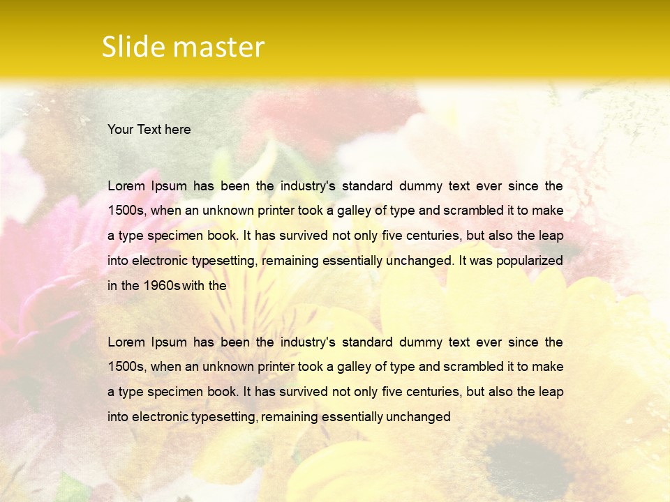 Sunshine & Flowers PowerPoint Template