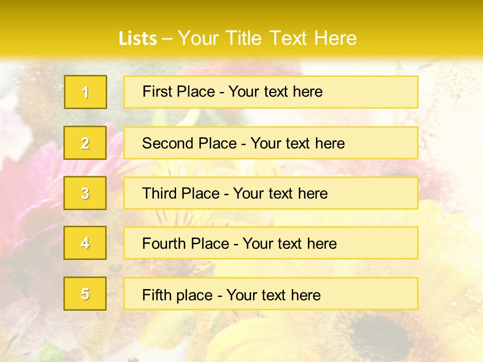 Sunshine & Flowers PowerPoint Template