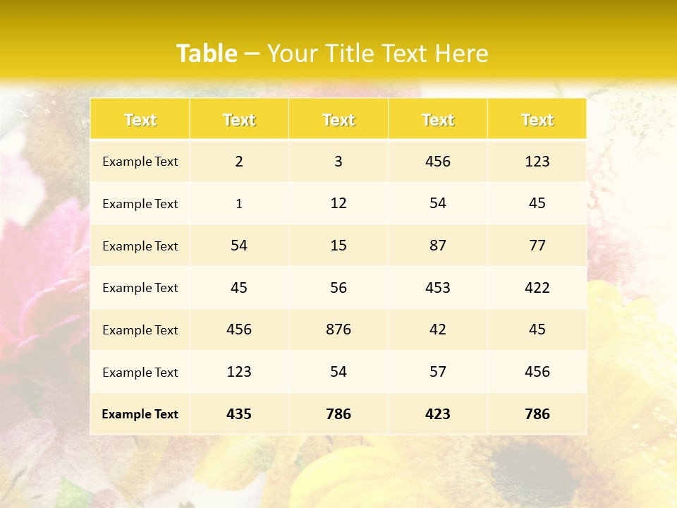 Sunshine & Flowers PowerPoint Template